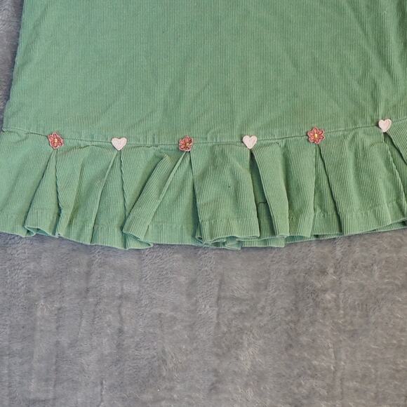 Vintage Bonnie Jean Corduroy Dress Toddler Girl Jumper 4T Heart‎ Embroidery Y2K - Picture 3 of 13